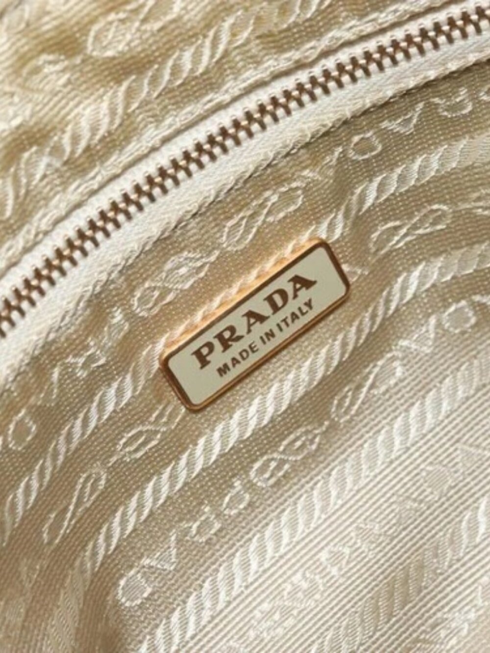 PRADA Chain Shoulder Bag Nylon Light Blue Gold Auth LNZ688V - Picture 13 of 16
